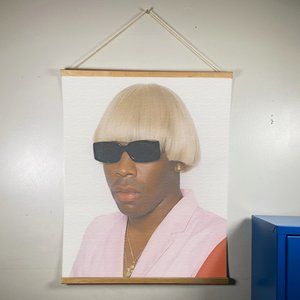 Tyler The Creator Canvas Wood Gold Hanger 24x17.5